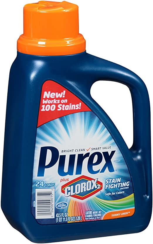 Purex plus Clorox 2 Laundry Detergent, 43.5 Ounce