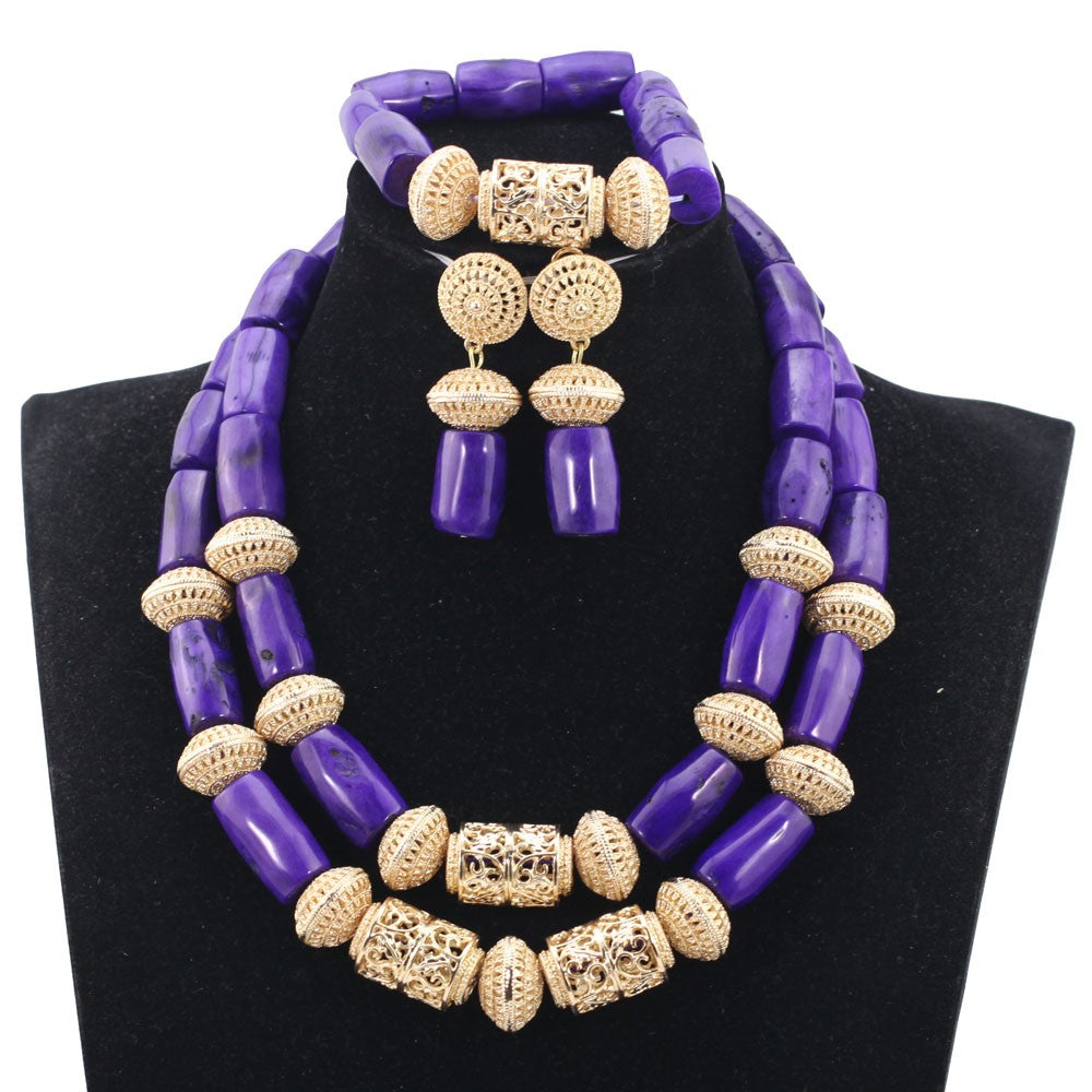 African Coral Bead Jewelry Set BCG10119