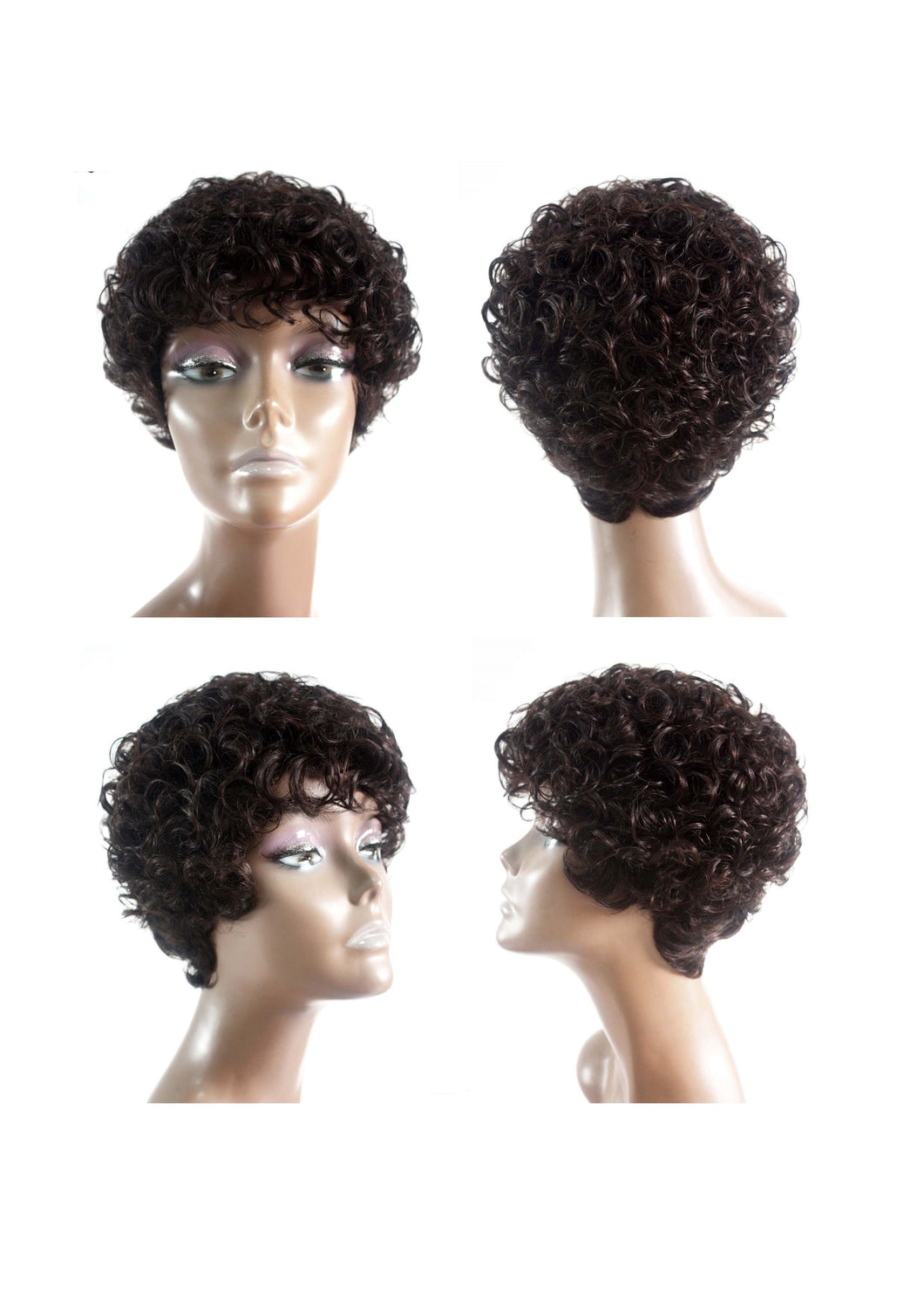 100% Human Hair Wig, Natural Color -  WWGA3025-AFT1196C