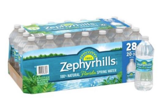 12 Ounce Bottled Water  Zephyrhills® Brand 100% Natural Spring Water