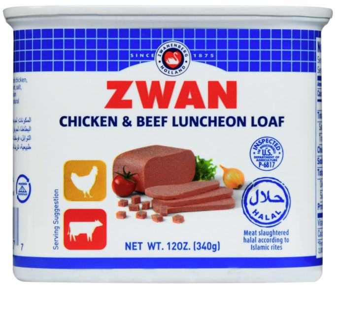 Zwan Chicken and Beef Luncheon Loaf, 12oz (pack of 3)