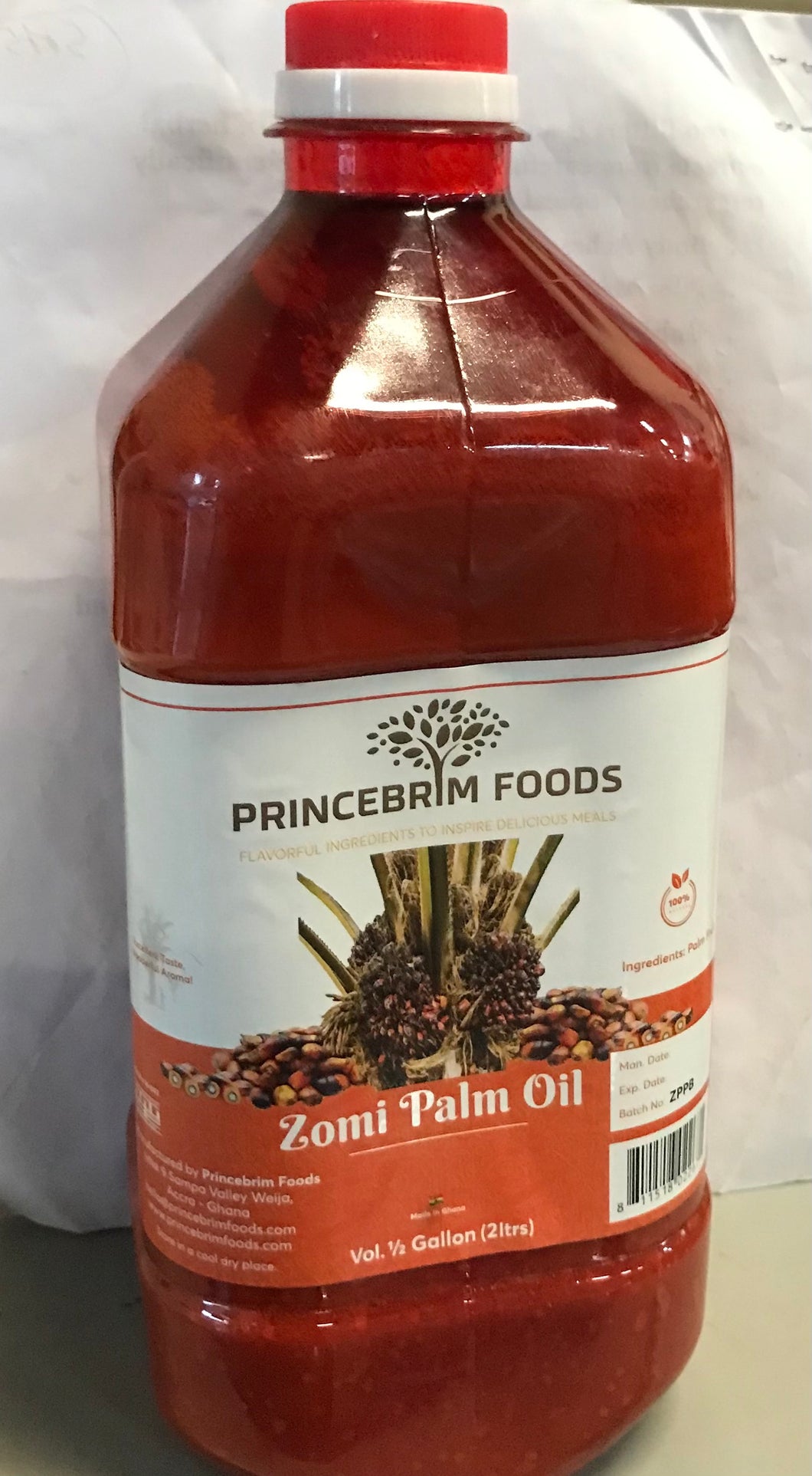 Princebrim Zomi Red Palm Oil 2L