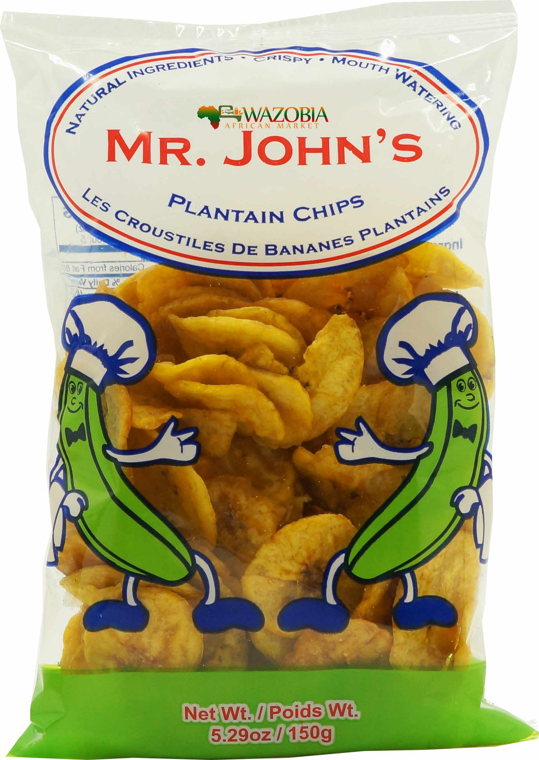 Mr. John Plantain Chips Green 150G