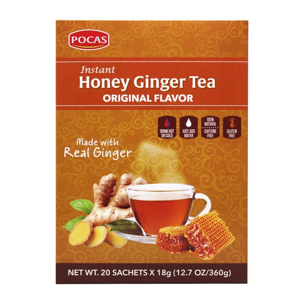 Pocas Honey Ginger Tea Original, 20 Sachets