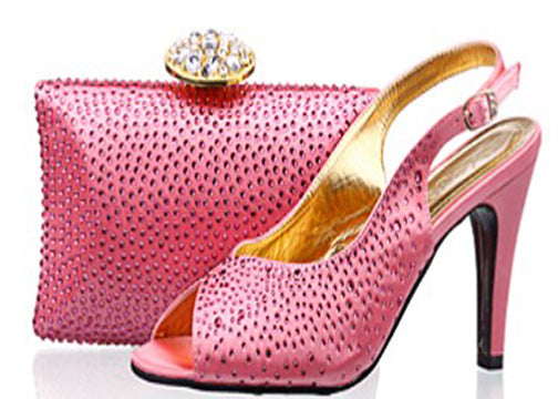 Fashionable Charming Handbag and Shoe Matching Set, SBK11793C