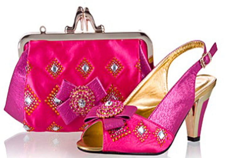 Designer Handbag and Shoe Matching Set, SBK8799D